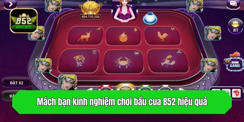 Mách bạn kinh nghiệm chơi bầu cua B52 hiệu quả